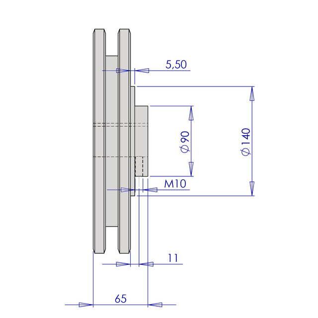 TYP A181 Pignon Duplex 34DTS Acier 1" référence fournisseur 200220